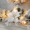Glitzhome® 6ft. Pre-Lit Flocked Pine & White Poinsettia Christmas Garlands with Timers, 2ct.